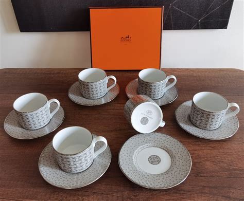 hermes tazze caffe usate|hermes tea and coffee service.